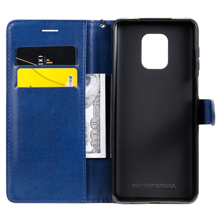 For Xiaomi Redmi Note 9S / Note 9 Pro Solid Color Horizontal Flip Protective Leather Case with Holder & Card Slots & Wallet & Lanyard