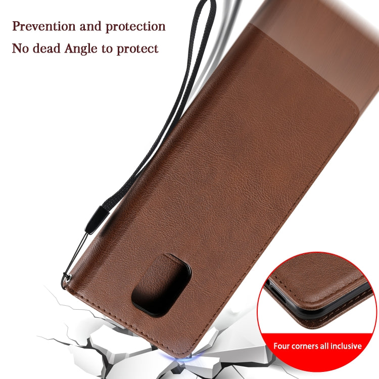 For Xiaomi Redmi Note 9S / Note 9 Pro Solid Color Horizontal Flip Protective Leather Case with Holder & Card Slots & Wallet & Lanyard