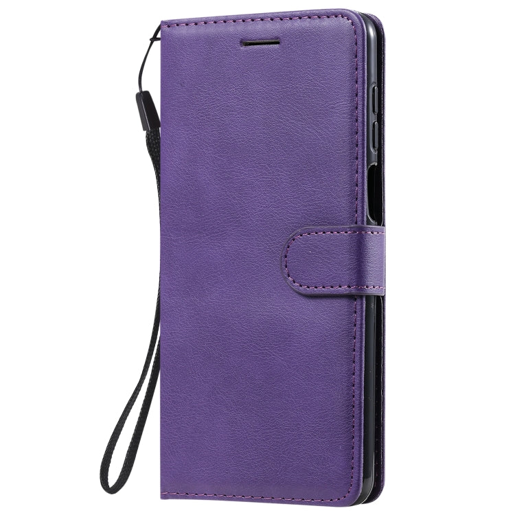 For Xiaomi Redmi Note 9S / Note 9 Pro Solid Color Horizontal Flip Protective Leather Case with Holder & Card Slots & Wallet & Lanyard