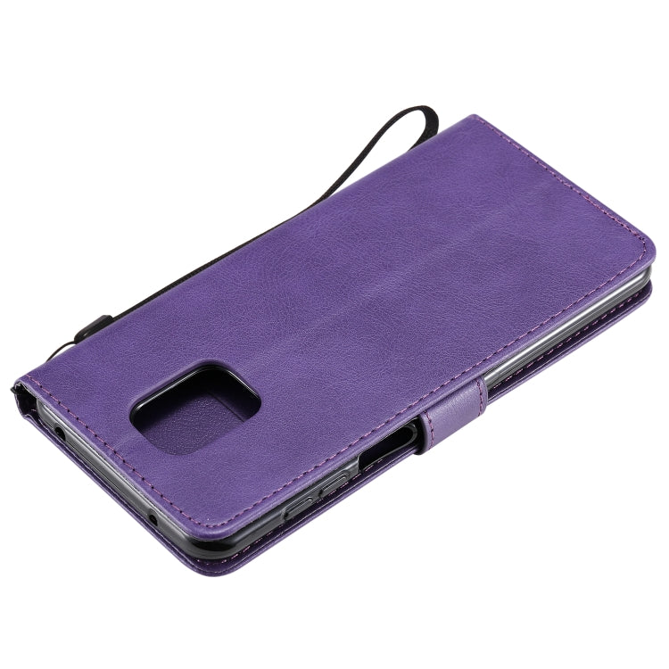 For Xiaomi Redmi Note 9S / Note 9 Pro Solid Color Horizontal Flip Protective Leather Case with Holder & Card Slots & Wallet & Lanyard