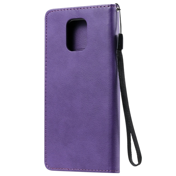 For Xiaomi Redmi Note 9S / Note 9 Pro Solid Color Horizontal Flip Protective Leather Case with Holder & Card Slots & Wallet & Lanyard