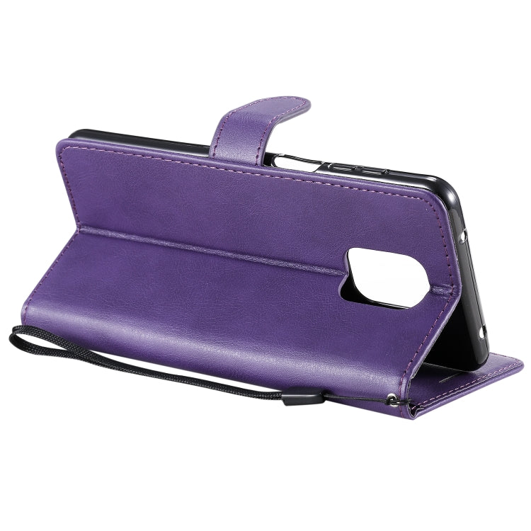 For Xiaomi Redmi Note 9S / Note 9 Pro Solid Color Horizontal Flip Protective Leather Case with Holder & Card Slots & Wallet & Lanyard