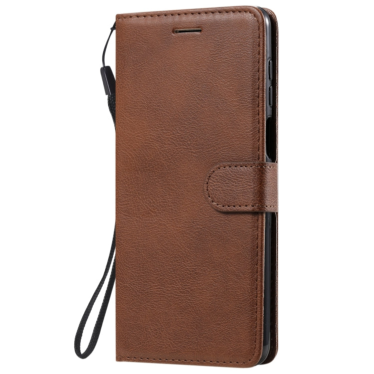 For Xiaomi Redmi Note 9S / Note 9 Pro Solid Color Horizontal Flip Protective Leather Case with Holder & Card Slots & Wallet & Lanyard
