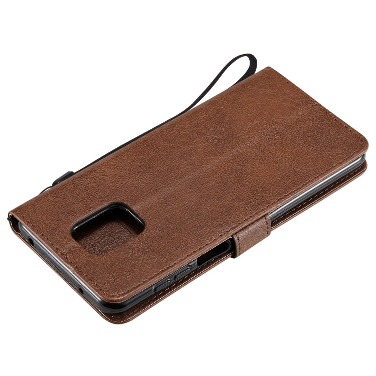 For Xiaomi Redmi Note 9S / Note 9 Pro Solid Color Horizontal Flip Protective Leather Case with Holder & Card Slots & Wallet & Lanyard