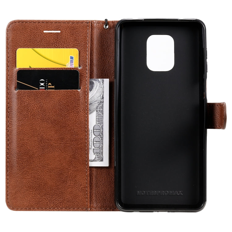 For Xiaomi Redmi Note 9S / Note 9 Pro Solid Color Horizontal Flip Protective Leather Case with Holder & Card Slots & Wallet & Lanyard