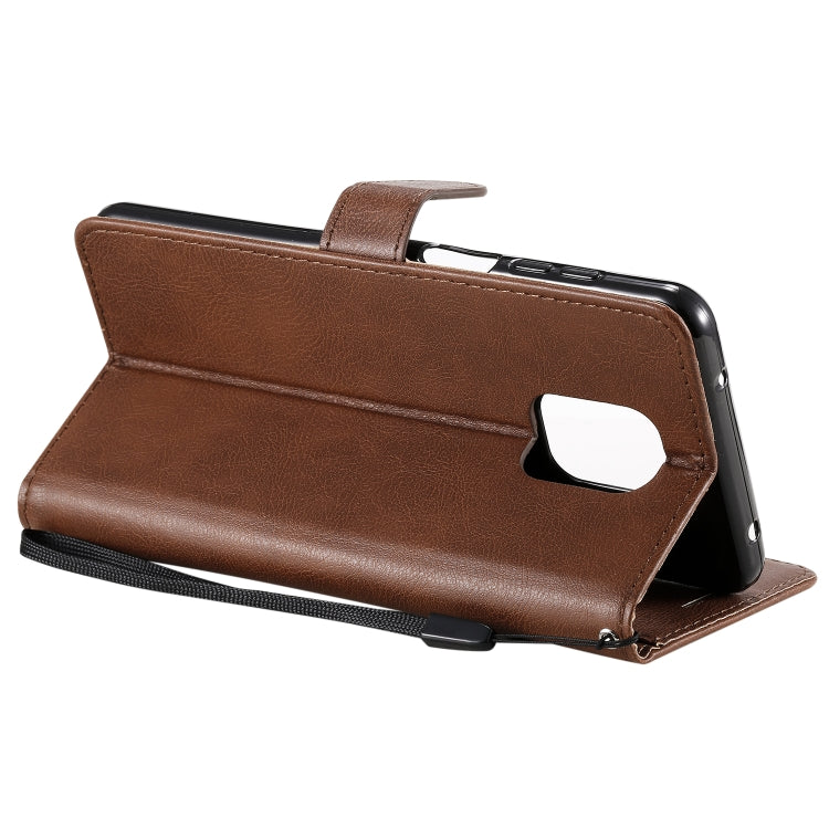 For Xiaomi Redmi Note 9S / Note 9 Pro Solid Color Horizontal Flip Protective Leather Case with Holder & Card Slots & Wallet & Lanyard