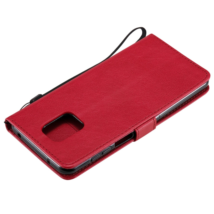 For Xiaomi Redmi Note 9S / Note 9 Pro Solid Color Horizontal Flip Protective Leather Case with Holder & Card Slots & Wallet & Lanyard