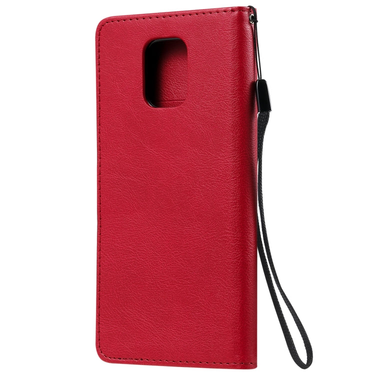 For Xiaomi Redmi Note 9S / Note 9 Pro Solid Color Horizontal Flip Protective Leather Case with Holder & Card Slots & Wallet & Lanyard