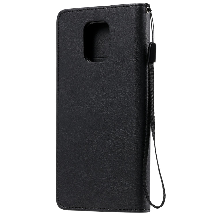 For Xiaomi Redmi Note 9S / Note 9 Pro Solid Color Horizontal Flip Protective Leather Case with Holder & Card Slots & Wallet & Lanyard