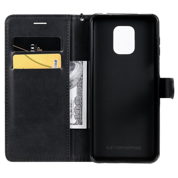 For Xiaomi Redmi Note 9S / Note 9 Pro Solid Color Horizontal Flip Protective Leather Case with Holder & Card Slots & Wallet & Lanyard