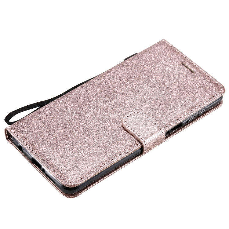 For Xiaomi Redmi Note 9S / Note 9 Pro Solid Color Horizontal Flip Protective Leather Case with Holder & Card Slots & Wallet & Lanyard