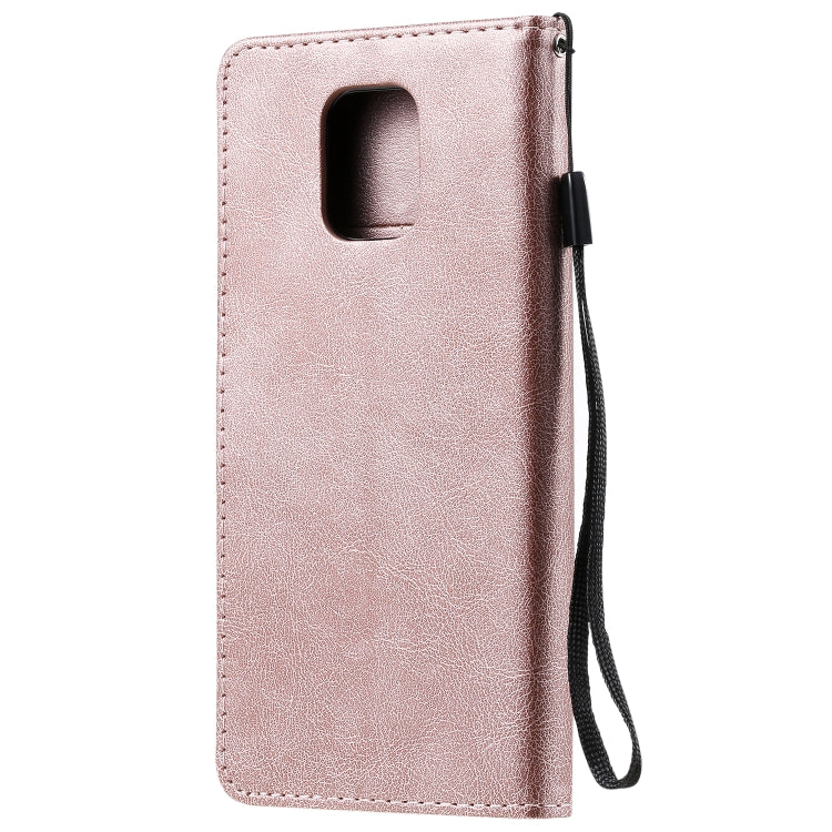 For Xiaomi Redmi Note 9S / Note 9 Pro Solid Color Horizontal Flip Protective Leather Case with Holder & Card Slots & Wallet & Lanyard