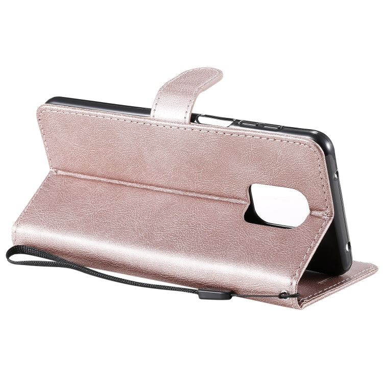 For Xiaomi Redmi Note 9S / Note 9 Pro Solid Color Horizontal Flip Protective Leather Case with Holder & Card Slots & Wallet & Lanyard