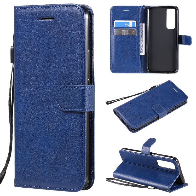 For Huawei nova 7 Solid Color Horizontal Flip Protective Leather Case with Holder & Card Slots & Wallet & Lanyard