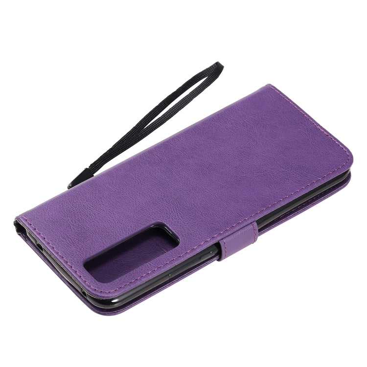 For Huawei nova 7 Solid Color Horizontal Flip Protective Leather Case with Holder & Card Slots & Wallet & Lanyard