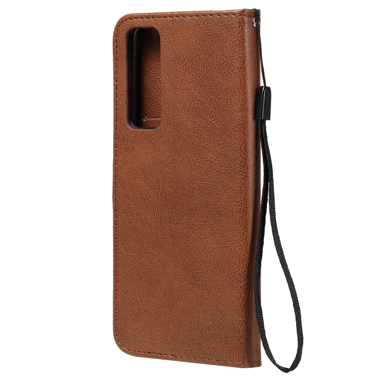 For Huawei nova 7 Solid Color Horizontal Flip Protective Leather Case with Holder & Card Slots & Wallet & Lanyard