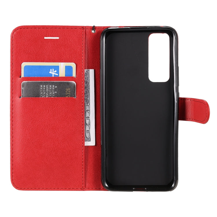 For Huawei nova 7 Solid Color Horizontal Flip Protective Leather Case with Holder & Card Slots & Wallet & Lanyard