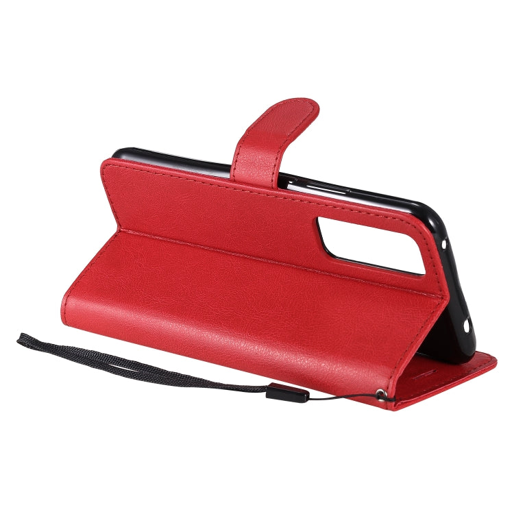 For Huawei nova 7 Solid Color Horizontal Flip Protective Leather Case with Holder & Card Slots & Wallet & Lanyard