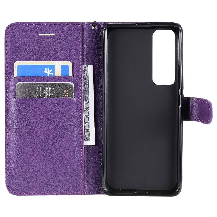 For Huawei nova 7 Pro Solid Color Horizontal Flip Protective Leather Case with Holder & Card Slots & Wallet & Lanyard