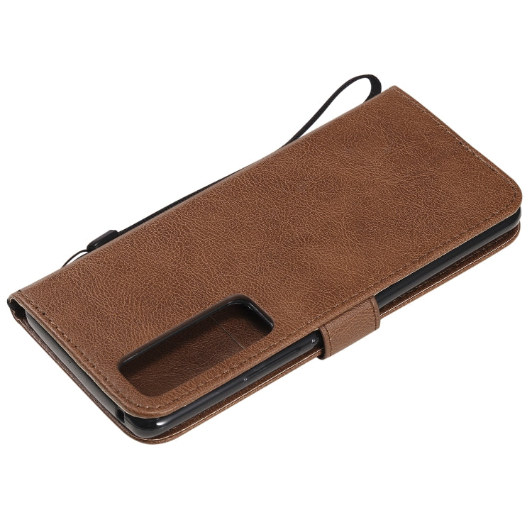 For Huawei nova 7 Pro Solid Color Horizontal Flip Protective Leather Case with Holder & Card Slots & Wallet & Lanyard