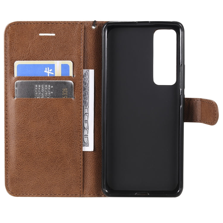 For Huawei nova 7 Pro Solid Color Horizontal Flip Protective Leather Case with Holder & Card Slots & Wallet & Lanyard