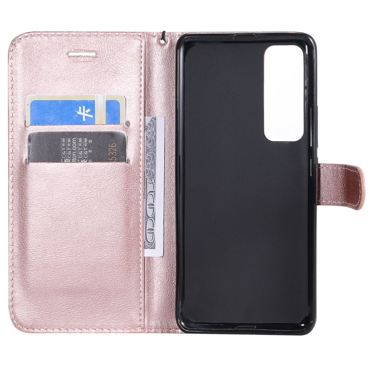 For Huawei nova 7 Pro Solid Color Horizontal Flip Protective Leather Case with Holder & Card Slots & Wallet & Lanyard