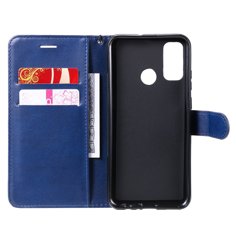 For Huawei P smart 2020 Solid Color Horizontal Flip Protective Leather Case with Holder & Card Slots & Wallet & Lanyard