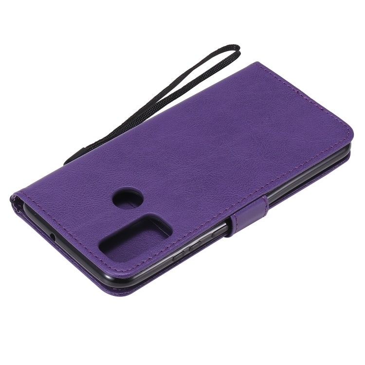 For Huawei P smart 2020 Solid Color Horizontal Flip Protective Leather Case with Holder & Card Slots & Wallet & Lanyard
