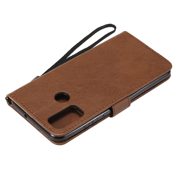 For Huawei P smart 2020 Solid Color Horizontal Flip Protective Leather Case with Holder & Card Slots & Wallet & Lanyard