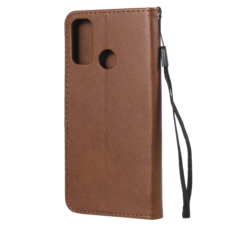 For Huawei P smart 2020 Solid Color Horizontal Flip Protective Leather Case with Holder & Card Slots & Wallet & Lanyard
