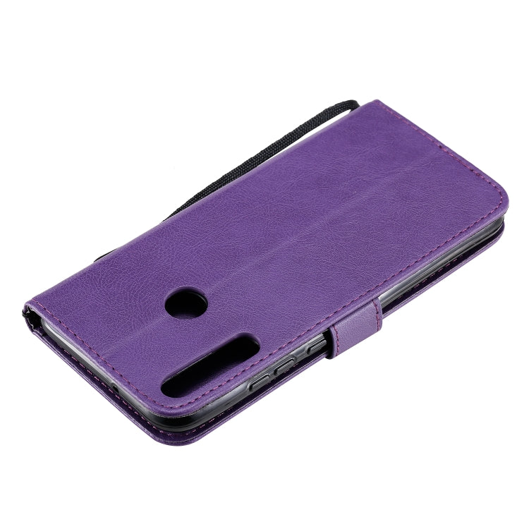 For Huawei P40 lite E / Y7p / Honor 9C Solid Color Horizontal Flip Protective Leather Case with Holder & Card Slots & Wallet & Lanyard