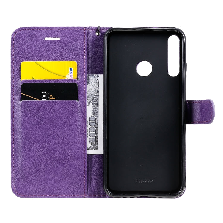 For Huawei P40 lite E / Y7p / Honor 9C Solid Color Horizontal Flip Protective Leather Case with Holder & Card Slots & Wallet & Lanyard