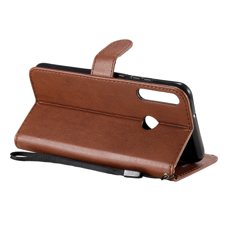 For Huawei P40 lite E / Y7p / Honor 9C Solid Color Horizontal Flip Protective Leather Case with Holder & Card Slots & Wallet & Lanyard