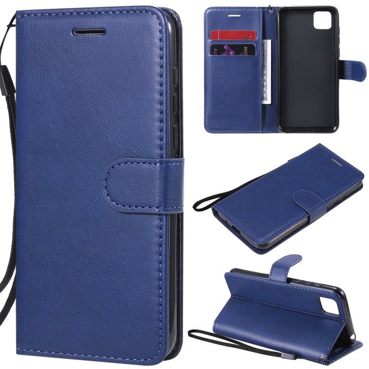 For Huawei Y5p / Honor 9S Solid Color Horizontal Flip Protective Leather Case with Holder & Card Slots & Wallet & Lanyard