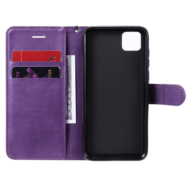 For Huawei Y5p / Honor 9S Solid Color Horizontal Flip Protective Leather Case with Holder & Card Slots & Wallet & Lanyard