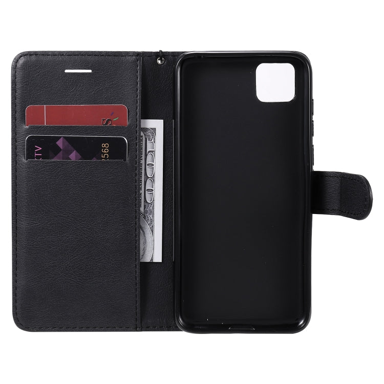 For Huawei Y5p / Honor 9S Solid Color Horizontal Flip Protective Leather Case with Holder & Card Slots & Wallet & Lanyard