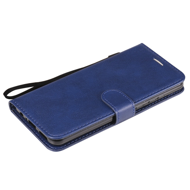 For Huawei Y6p Solid Color Horizontal Flip Protective Leather Case with Holder & Card Slots & Wallet & Lanyard