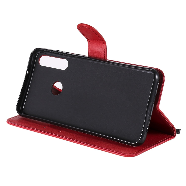 For Huawei Y6p Solid Color Horizontal Flip Protective Leather Case with Holder & Card Slots & Wallet & Lanyard