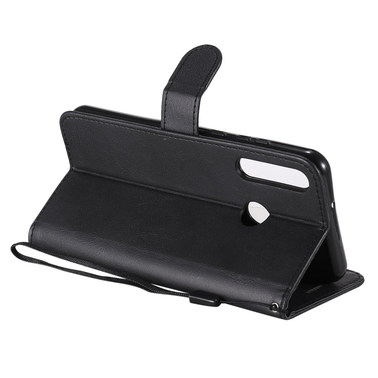 For Huawei Y6p Solid Color Horizontal Flip Protective Leather Case with Holder & Card Slots & Wallet & Lanyard