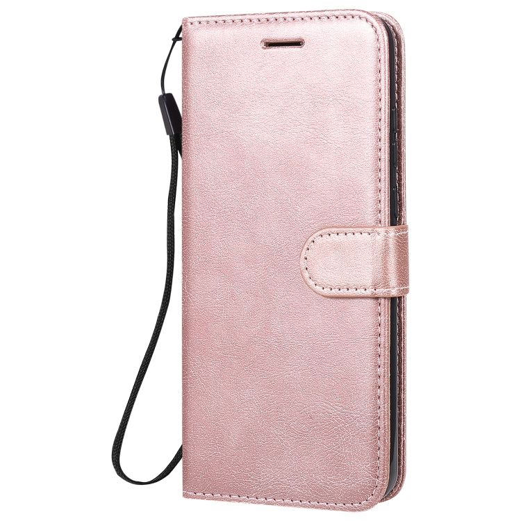 For Huawei Y6p Solid Color Horizontal Flip Protective Leather Case with Holder & Card Slots & Wallet & Lanyard