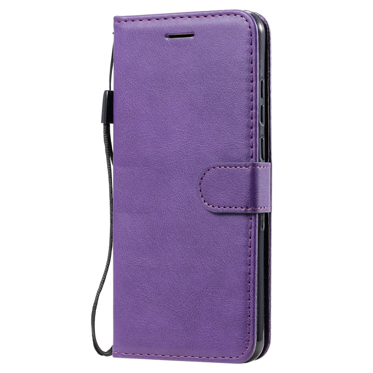 For Huawei Honor 9A Solid Color Horizontal Flip Protective Leather Case with Holder & Card Slots & Wallet & Lanyard