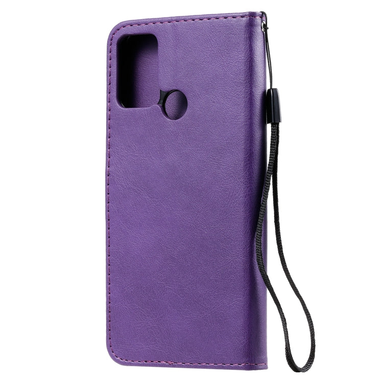 For Huawei Honor 9A Solid Color Horizontal Flip Protective Leather Case with Holder & Card Slots & Wallet & Lanyard