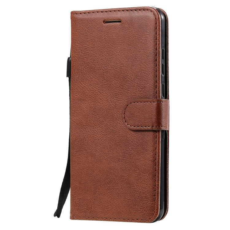 For Huawei Honor 9A Solid Color Horizontal Flip Protective Leather Case with Holder & Card Slots & Wallet & Lanyard