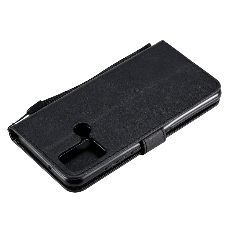 For Huawei Honor 9A Solid Color Horizontal Flip Protective Leather Case with Holder & Card Slots & Wallet & Lanyard