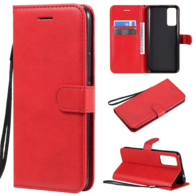 For Huawei Honor 30 Solid Color Horizontal Flip Protective Leather Case with Holder & Card Slots & Wallet & Lanyard