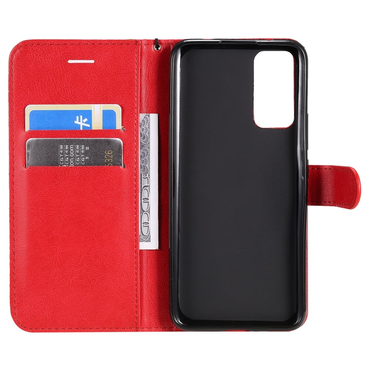 For Huawei Honor 30 Solid Color Horizontal Flip Protective Leather Case with Holder & Card Slots & Wallet & Lanyard