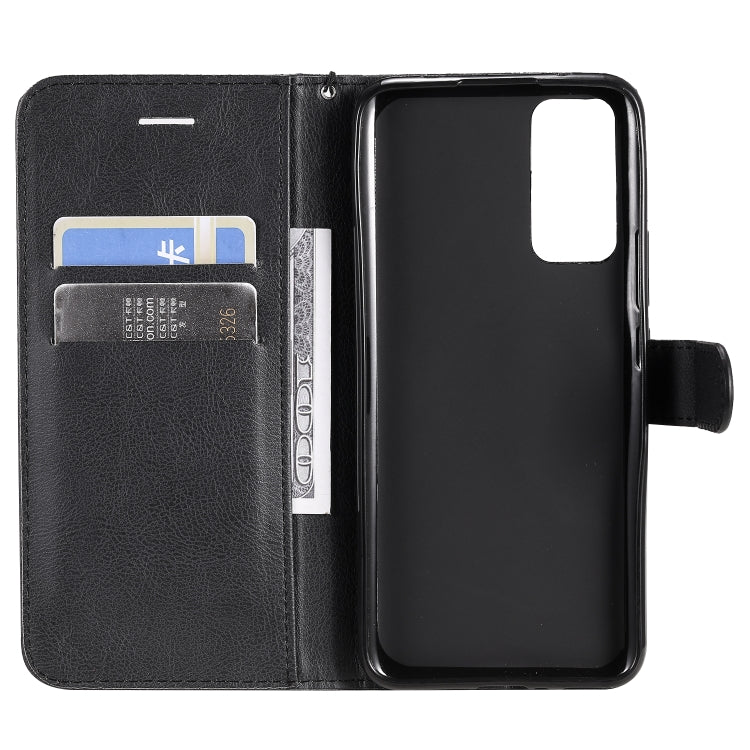 For Huawei Honor 30 Solid Color Horizontal Flip Protective Leather Case with Holder & Card Slots & Wallet & Lanyard