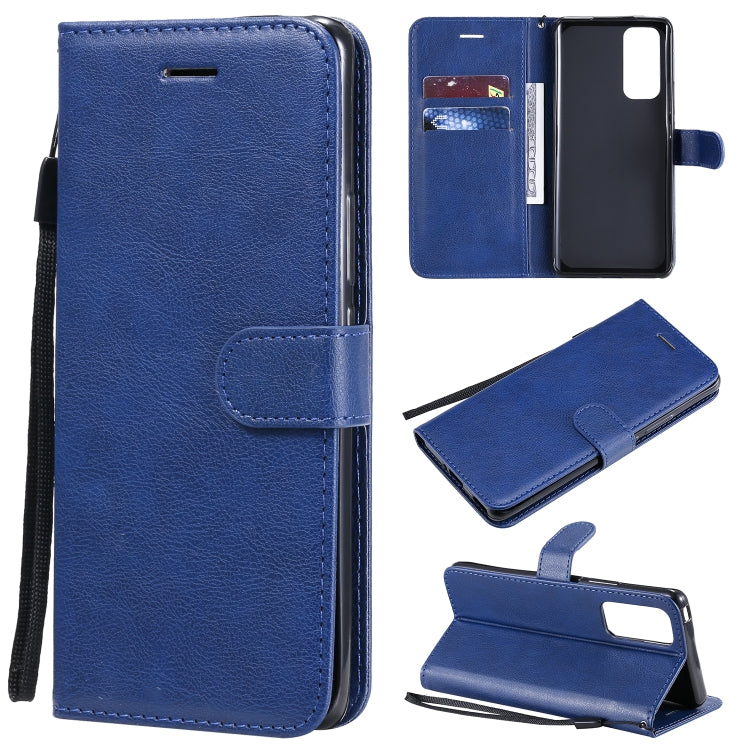 For Huawei Honor 30 Pro Solid Color Horizontal Flip Protective Leather Case with Holder & Card Slots & Wallet & Lanyard