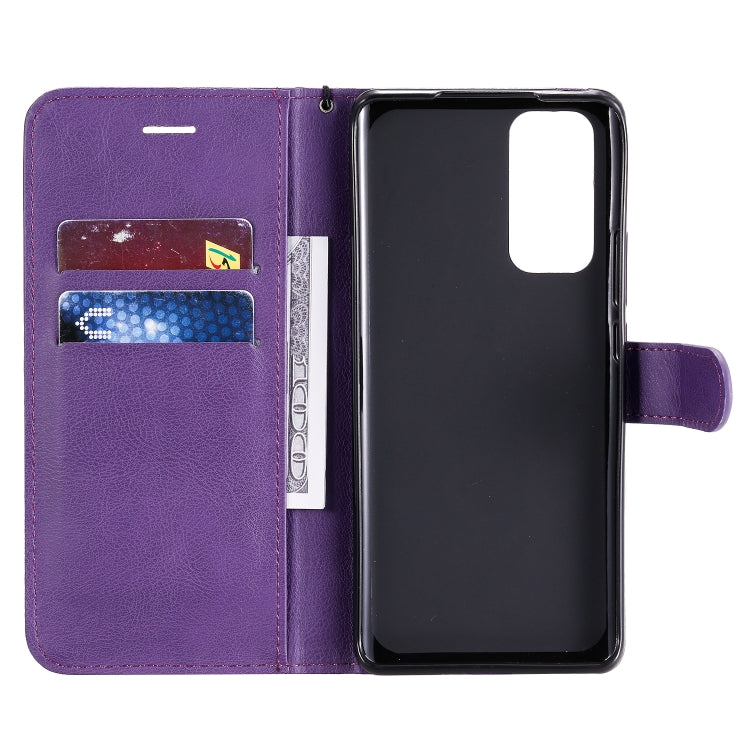 For Huawei Honor 30 Pro Solid Color Horizontal Flip Protective Leather Case with Holder & Card Slots & Wallet & Lanyard