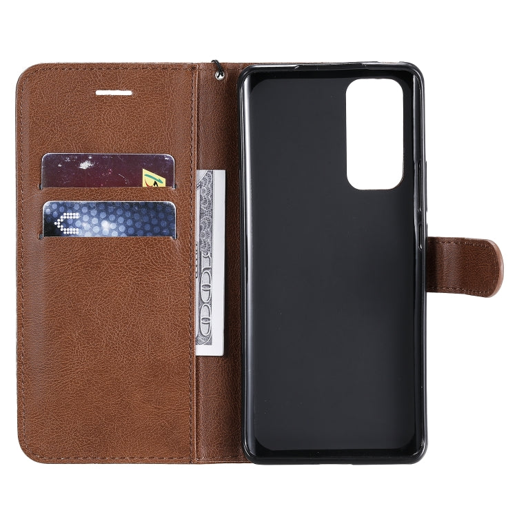 For Huawei Honor 30 Pro Solid Color Horizontal Flip Protective Leather Case with Holder & Card Slots & Wallet & Lanyard